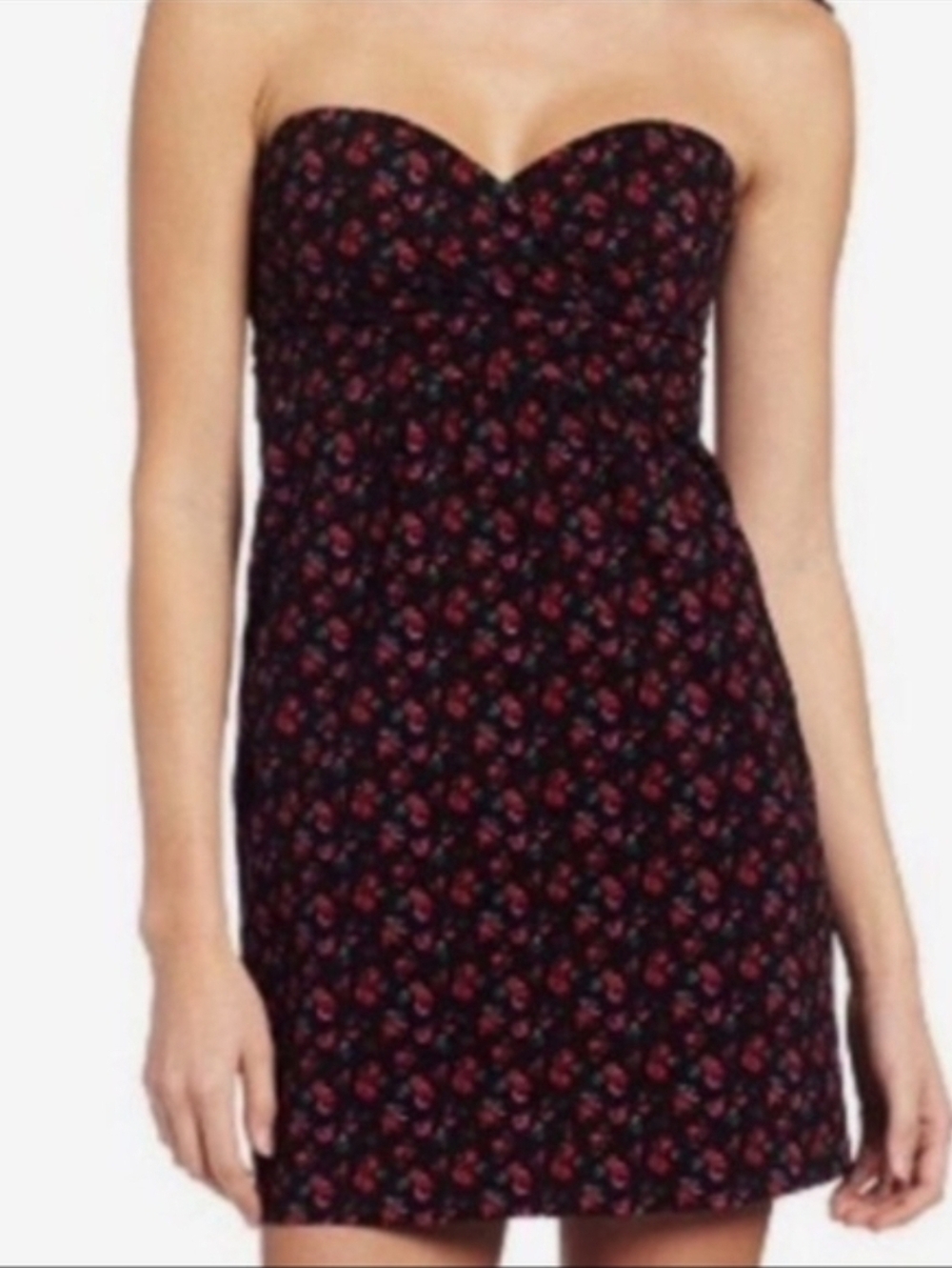 VOLCOM LEOPARD STRAPLESS DRESS - Picture 8 of 9